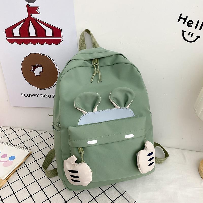 

Cute large-capacity backpack, Harajuku ulzzang contrasting color high school college student junior high school student schoolbag girl 18 inch