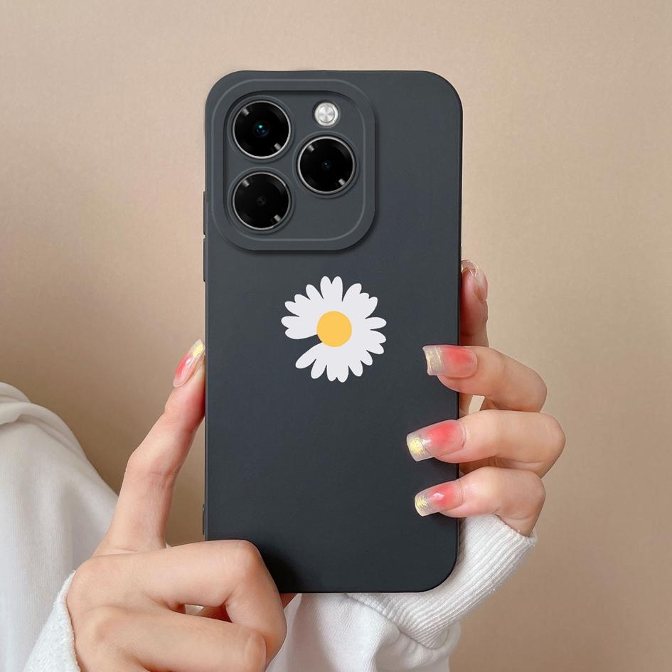 Compatible For Infinix Note 40X Zero 40 Smart 9 Hot 50 50i 50Pro Plus 5G 4G Soft Case Pretty Butterfly Fancy Sunflower Silicone Shockproof For Infinix