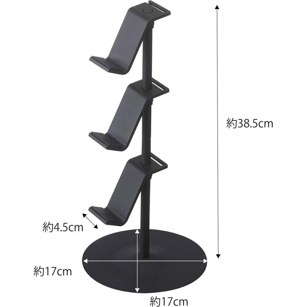 Yamazaki Game Controller Storage Rack Black Approx W17xd17xh38.5cm Smart Charge 