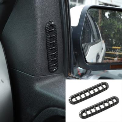 2X Door Side Air Vent Frame Trim Cover Bezel For Ford F150 2009-14 Carbon Fiber