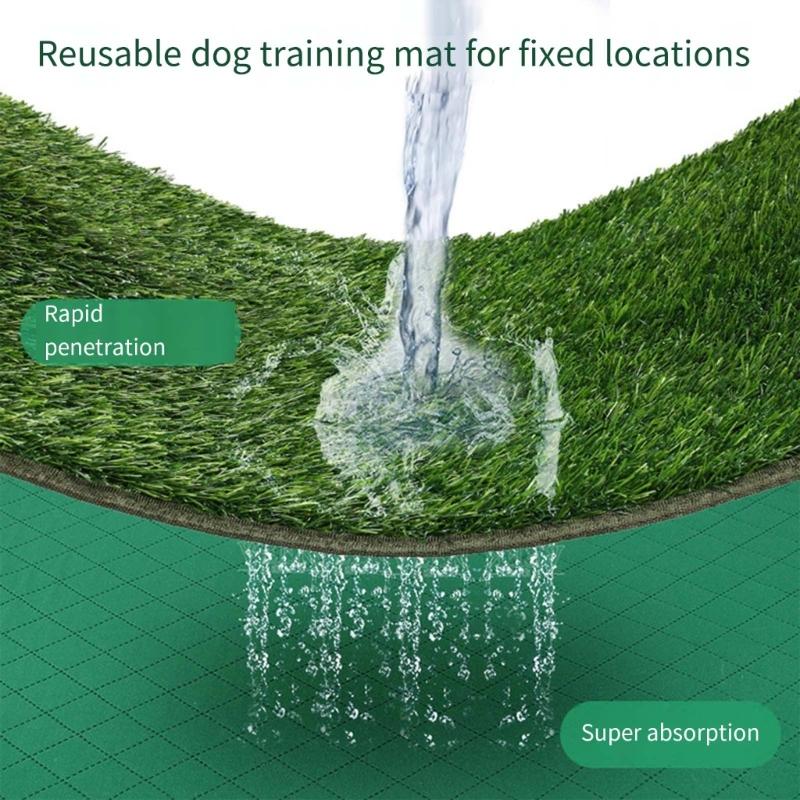Schnell Saugfähig Tragbare Hunde-Toilette Grasmatten Premium Kunstrasenmatten für Hunde-Toilettenschale