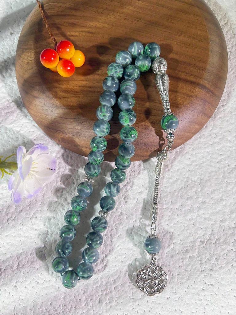 High-Quality Glass Arabic Prayer Beads Bracelet - Muslim Handheld Rosary