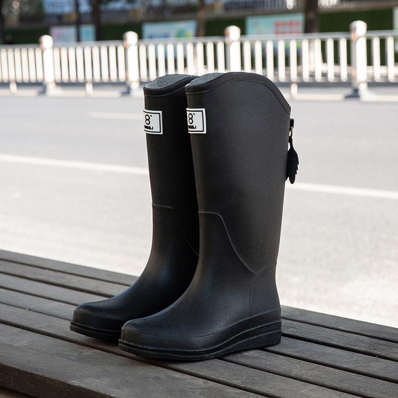 Tall Women's Waterproof Shoes Non-slip and Wear-resistant Rain Shoes Fashionable Korean Version Adult Outer Wear Water Boots Rain Boots