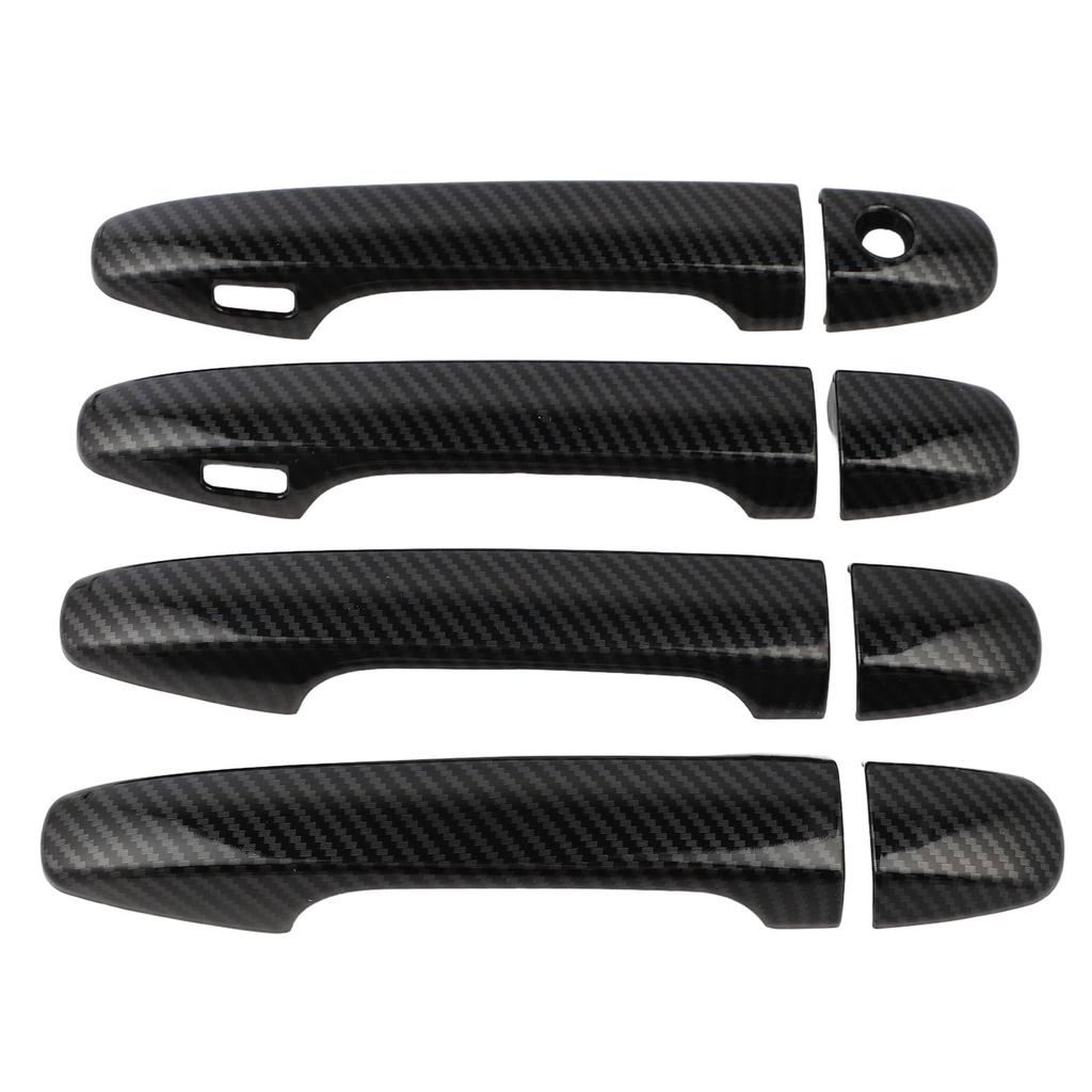 Exterior Door Handle Cover Trim Carbon Fiber Style Decor Molding Set Replacement for Subaru Legacy