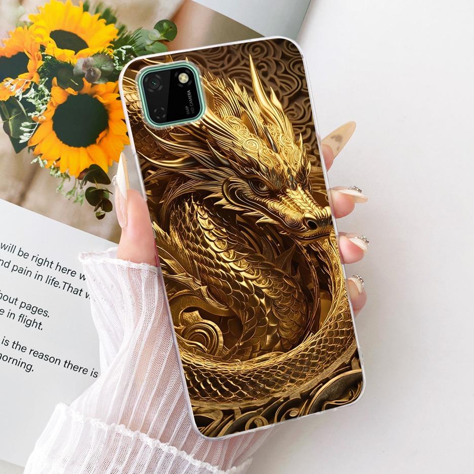 For Huawei Y5p Case DRA-LX9 Cute Lion Fashion Painted Cover Soft Silicone Phone Case For Huawei Y5p Honor 9S Honor9S Fundas Bags
