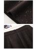 Autumn 2025 Women's High Waist Woolen Midi A-line Bodycon Pleated Skirt