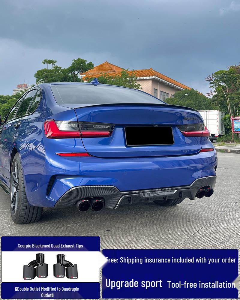 Front Lip & Bumper Kit for 20-25 BMW 3 Series - Black MP