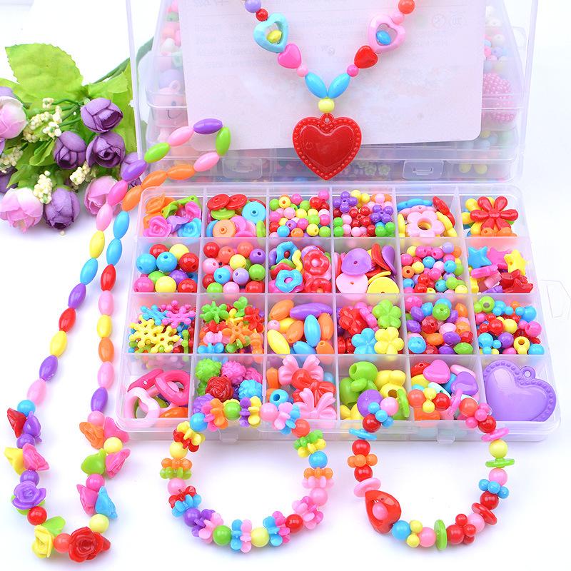 Acrylic Educational DIY Bracelet & Necklace Beading Kit for Girls
