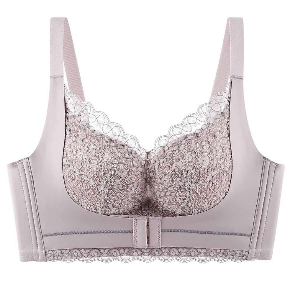 

Регулируемый бюстгальтер без косточек с передней застежкой, со сборкой, для удобного нижнего белья для женщин 38/85B фиолетовый