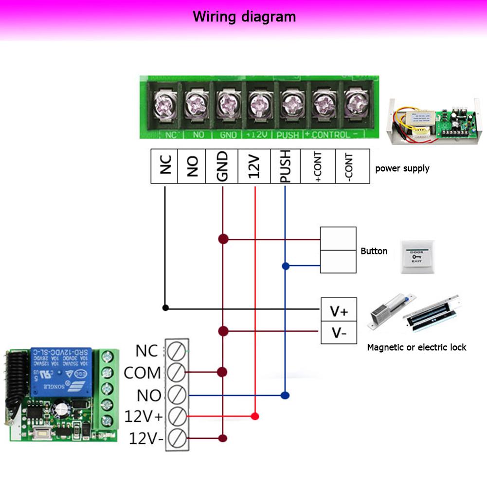 DC12V 433MHz RF Remote Control Switch Relay Receiver Transmitter For Universal Garage Door LED Light Motor Electromagnetic Lock