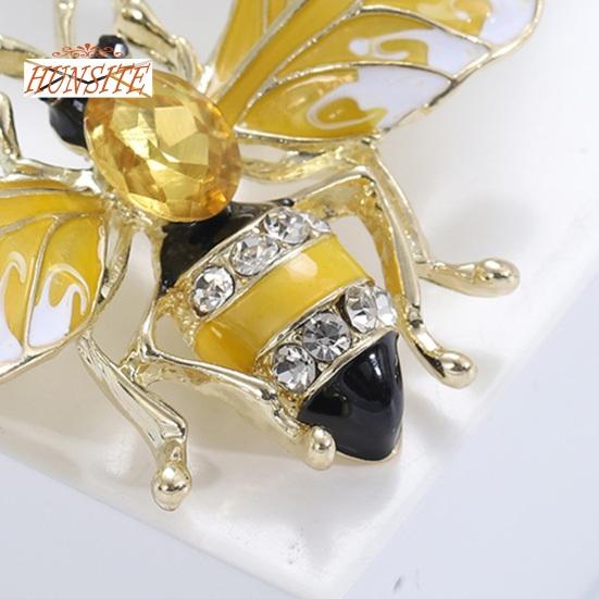 Bee Brooch Pin Sparkling Rustproof Corrosion Resistant Large Insect Brooch Pin Fashion Dress Coat Accessories