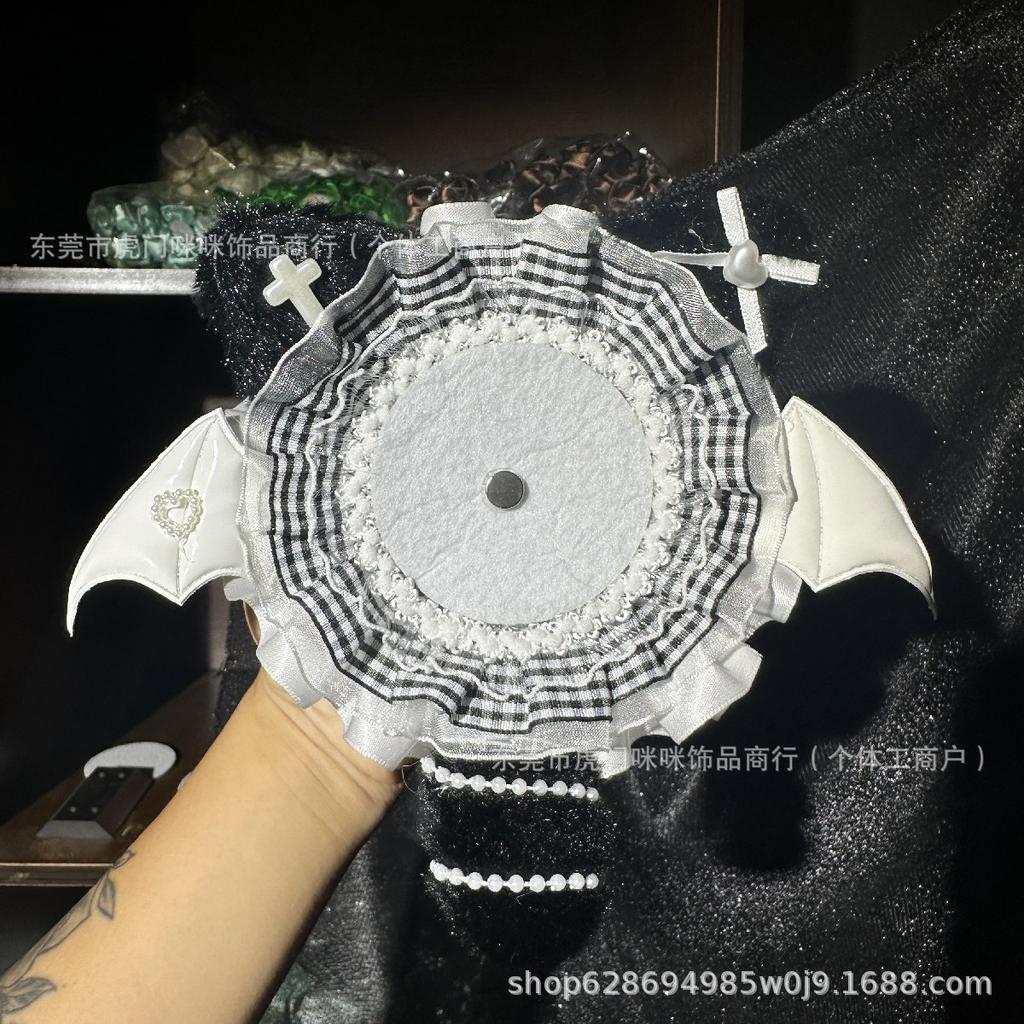 ins lace bar long tail cute Gu Mei original pain bag handmade brooch badge holder decoration