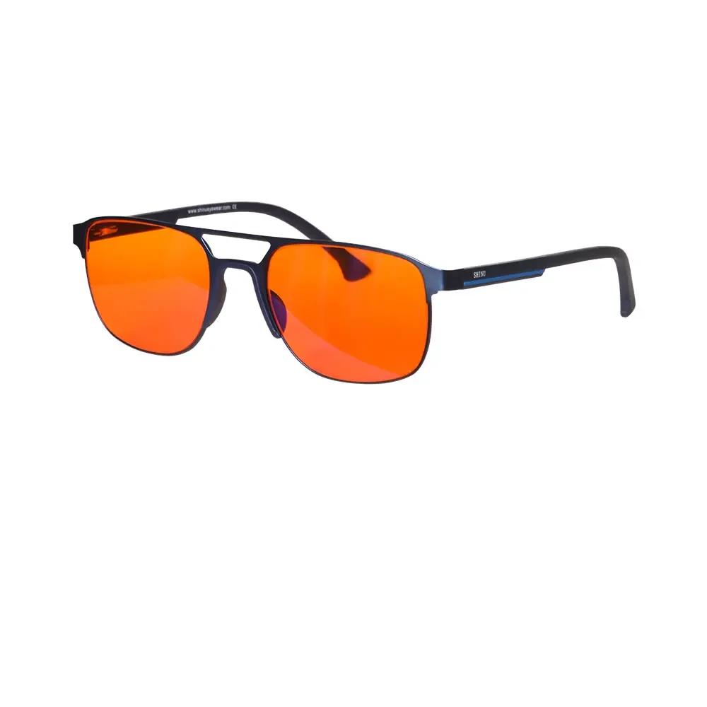 

Шину Лучший Сон Красные Линзы Блокирующие Синий Свет Оранжевые Линзы Для Игры Очки Мужской Подарок Очки с Двойной Переносицей Мужские