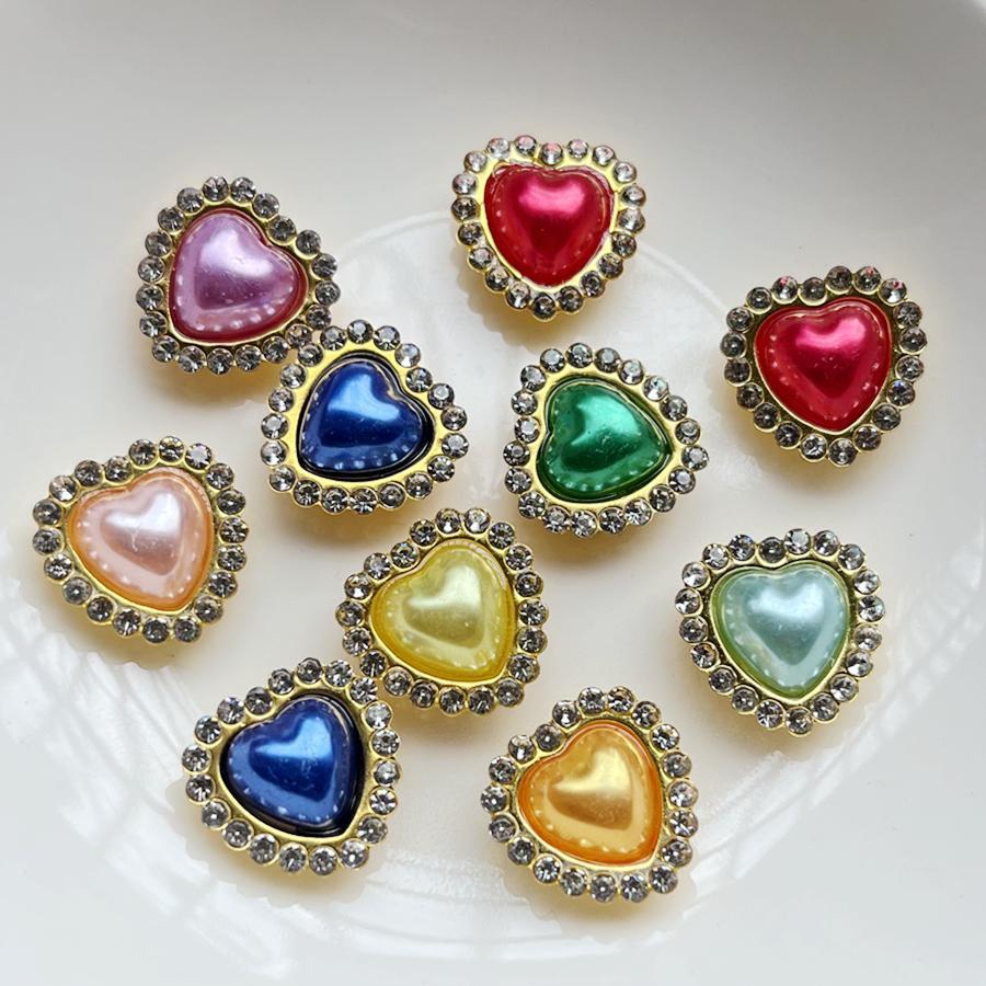 10 STK tilfeldig blandet farget kjærlighetssying rhinestone kjoler dekorert utklippsbok DIY smykker dekorativt tilbehør