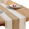 Rustic Table Runner Macrame Table Runner Cotton Desk Decoration for Holiday Party Farmhouse Wedding 180x30cm Coffee