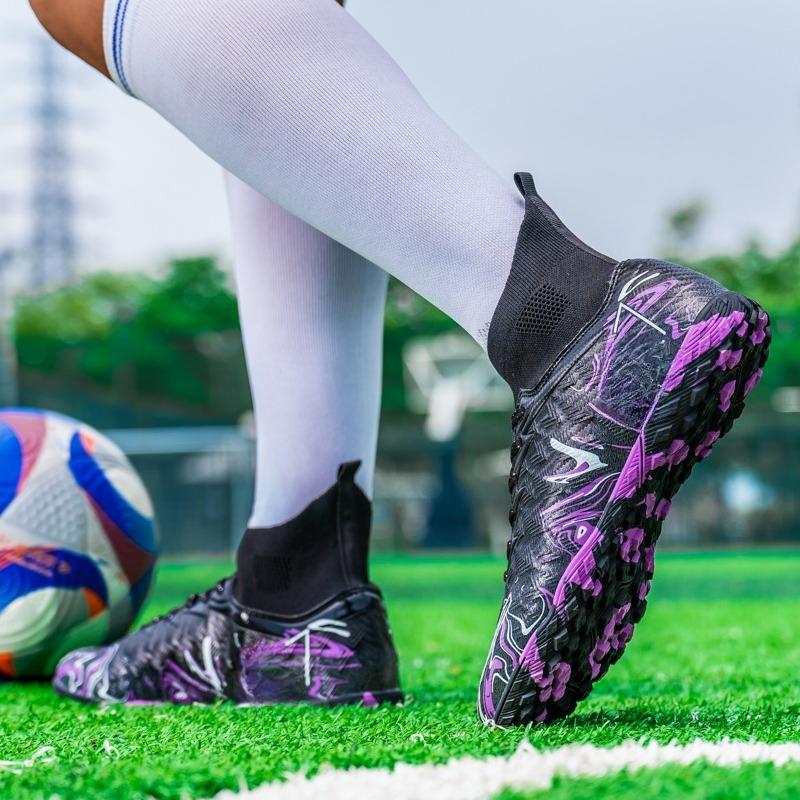 34-46 Unisex Football Boots Rubber Soft Sole Short Nail Artificial Turf Youth Children Football Shoes Boys Soccer Shoes
