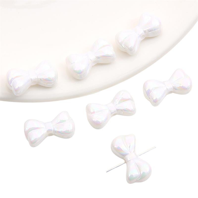 500Pcs Acrylic Beads Bow Charms Beads For DIY Bracelet Necklace Jewelry Making