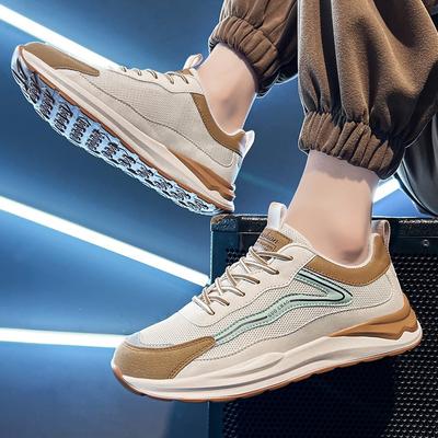 2025 New Men's Autumn Breathable Mesh Shoes Ultra-light Non-slip Casual Large Size PU Sole Fashion Trend Dad Shoes