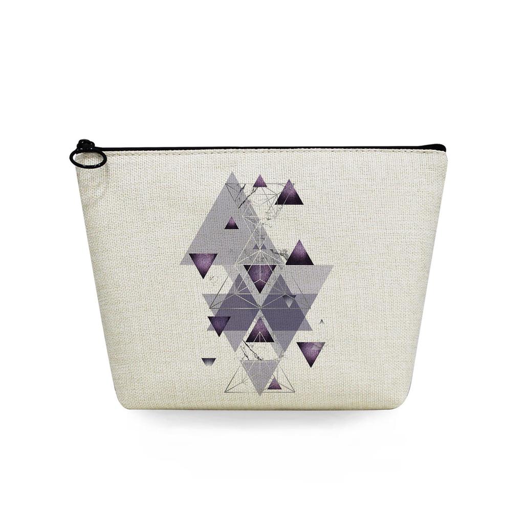 Women Geometric figure Print Cosmetic Bag Toiletries Organize Travel Storage Case 6720 KTB