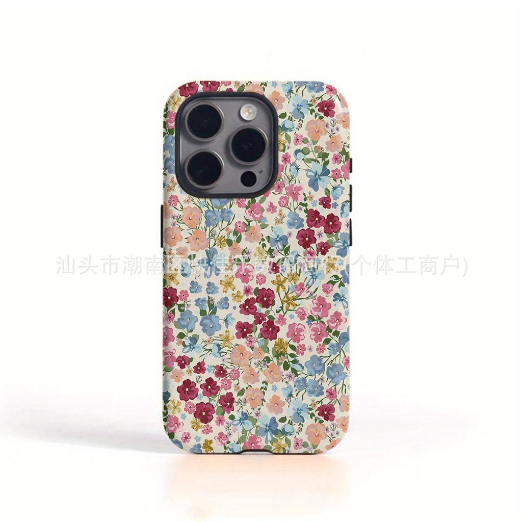 Explosive Full Screen Flower Glossy Film Mobile Phone Case iPhone11/12/13/14/15/16/17 Hard Case