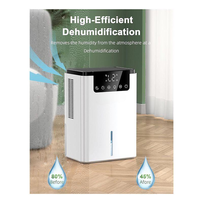 B69A Auto Shut Off Quiet Dehumidifier With Timer Sleep Mode 7 Colors LED Light For Home Bedroom Closet US US Plug