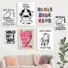 Bathroom Print Shower Bath Art Poster Illustration Retro Funny Quote Home Decor Cartoon Colourful Slogan Toilet Canvas Painting