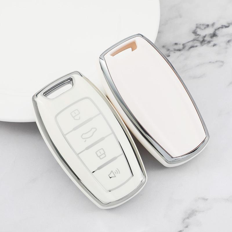 Black Cat White Cat Key Cover for Great Wall 4-Button Euler Key, Suitable for Haval H6, M6, F7.