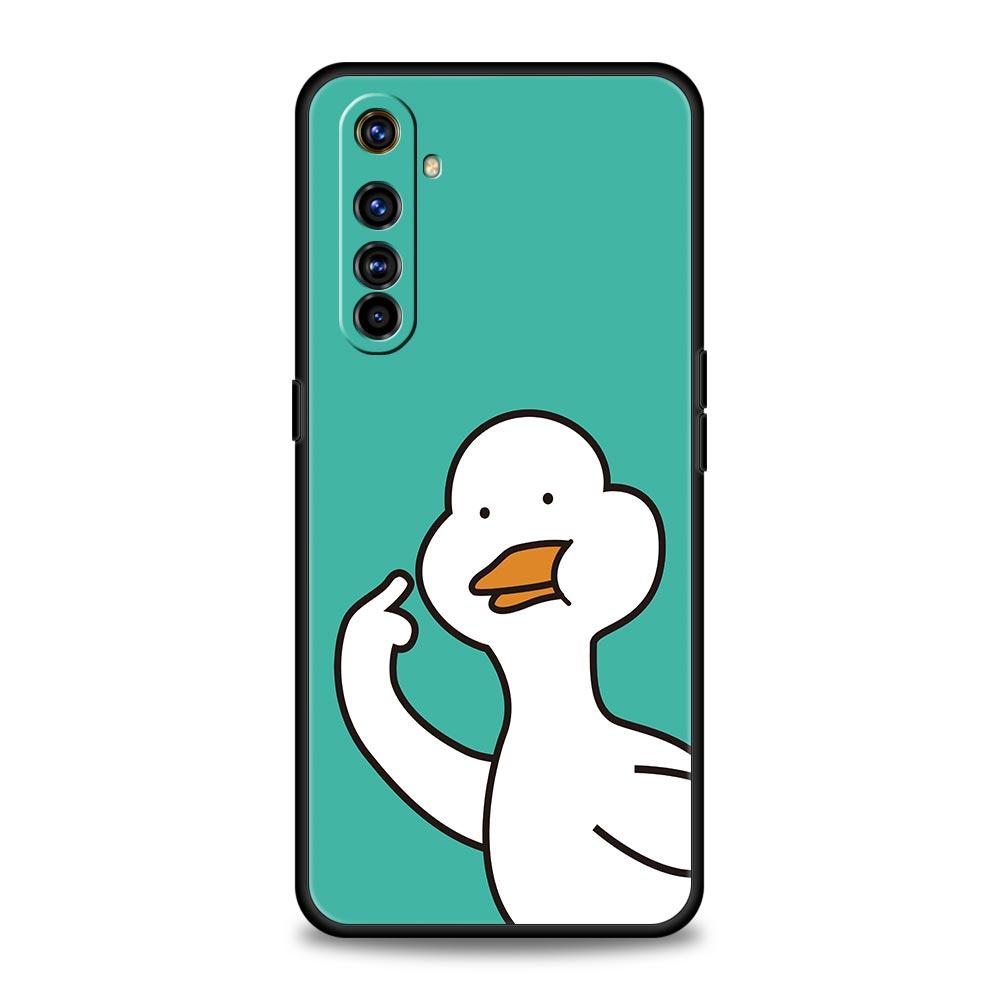 Funny Cartoon Duck Goose Case For Realme 16 15T 14 13 12 11 10 4G 9 8 5G Pro Plus C21 C25 C35 GT5 GT3 GT2 Neo 2 3 3T 5 Cover