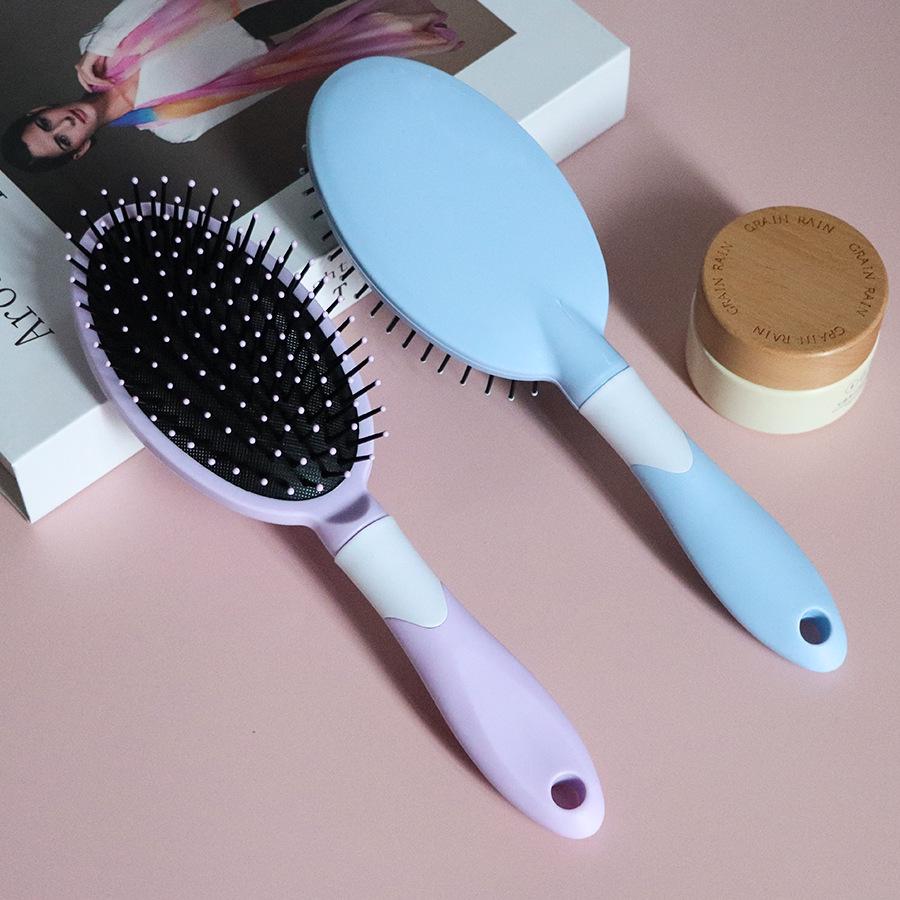 Nordic Style Air Cushion Massage & Curling Comb - Cute Plastic Hair Smoothing Hairdressing Comb