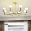 Vintage Pendant Lamp LED Gold Black 6/8 Bulbs Ceiling Light Modern Home Decoration Chandelier Lamp Balcony Kitchen Living Room