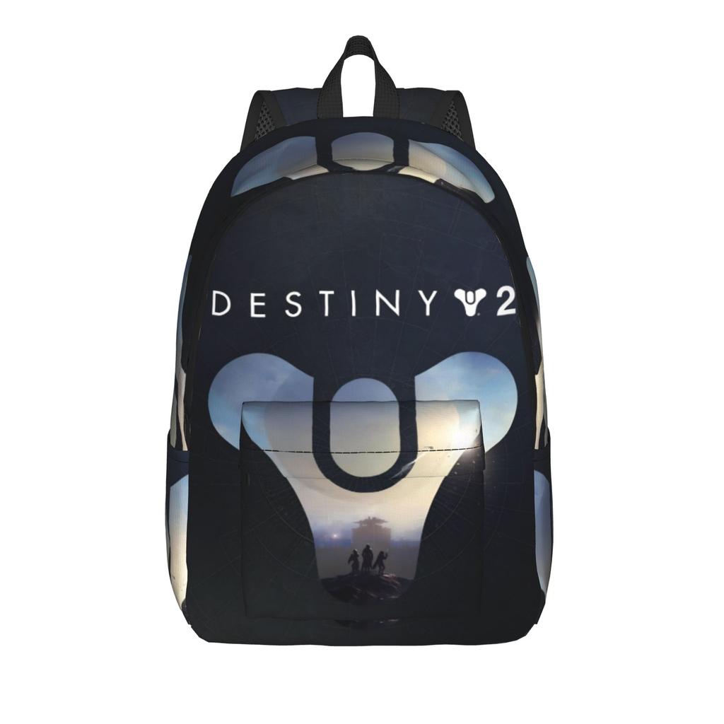 Destiny 2 Games Casual Backpack Durable Student Work Daypack for Men Women Laptop Computer Canvas Bags