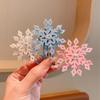 Sneeuw Sneeuw Haarkaart Nieuwe kinderhaarclip Elsa Prinses Haaraccessoires Meisjes zijclip Kleine meisjesclip