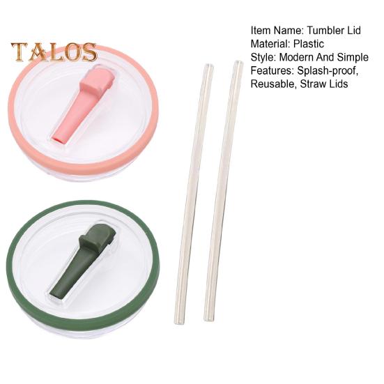 2 sady 40 oz víko sklenice se slámkou pro Stanley Quencher Opakovaně použitelné víko na brčko Náhradní kryt odolný proti stříkající vodě pro cestovní sklenici HydroJug