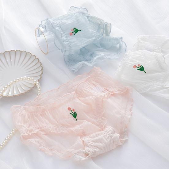 Stylové Dámské Kalhotky Tulipány Vnitřní Nošení Super měkké Kalhotky Kalhotky Dámské Oblečení