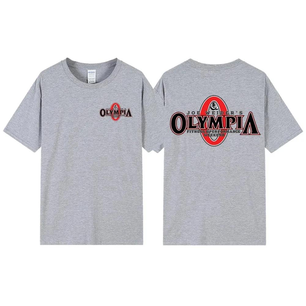 T-shirt da Uomo OLYMPIA Stampata in Puro Cotone Nuova Tendenza Estiva Hip Hop Street Sports Fitness Comoda T-shirt ad Alta Vendita da Uomo