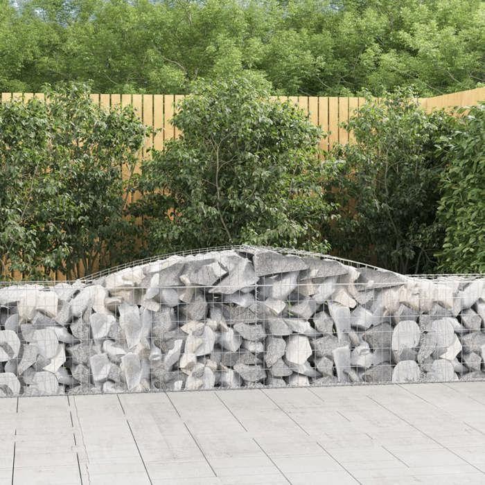 VidaXL Arched Gabion Basket Gabion Cage Gabion Wall Stone Basket Gabion for Stone Garden Patio Outdoor 153533
