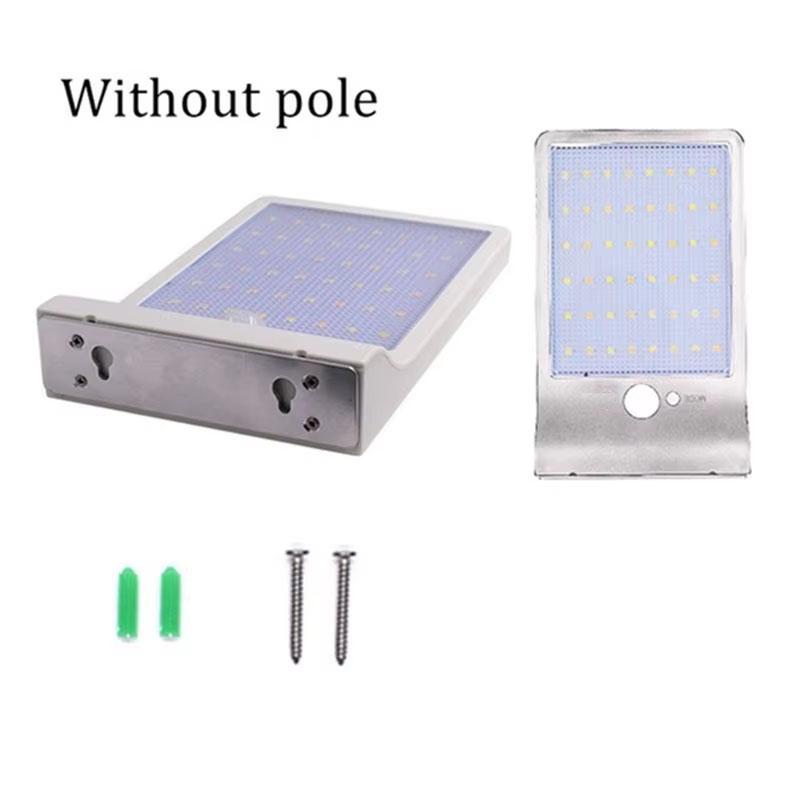Solární nástěnné světlo Venkovní vodotěsné 36/48 LED Solárně napájené Nástěnné svítidlo se senzorem pohybu s montážní tyčí Pro zahradní cestu