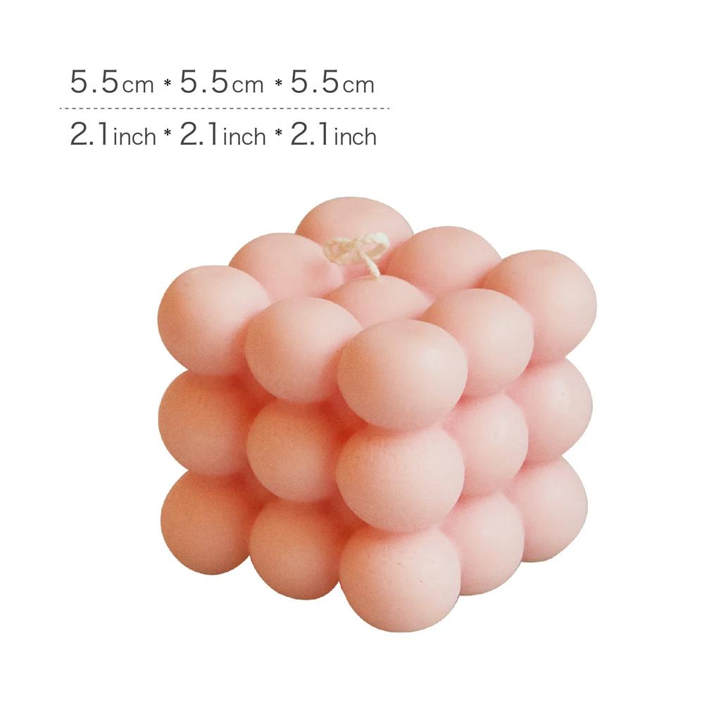 Lazzy House Small Bubble Cube Candle Soy Wax Aromatherapy Scented Candles Relaxing Birthday Gift Decorative Ornaments
