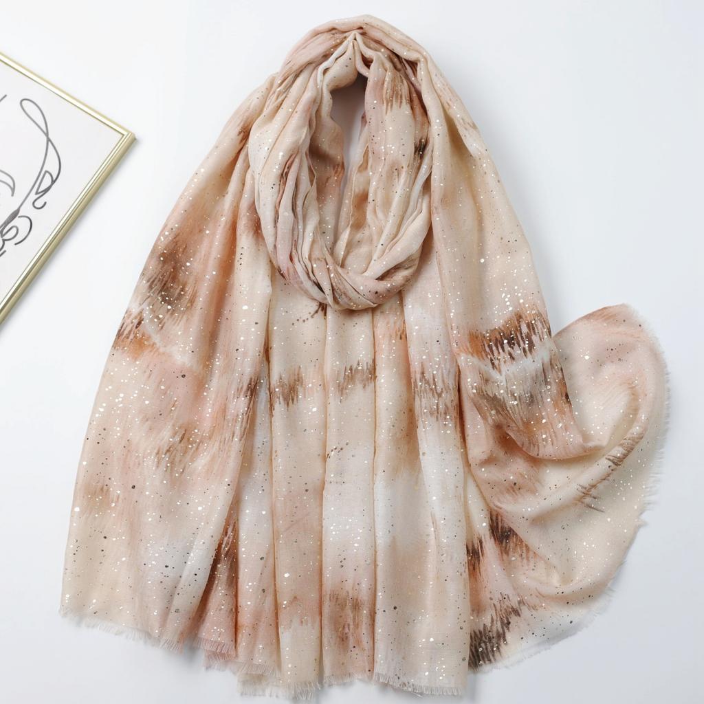 Hot stamping cloud light wind light satin cotton printing long towel factory sales travel vacation sunscreen shawl