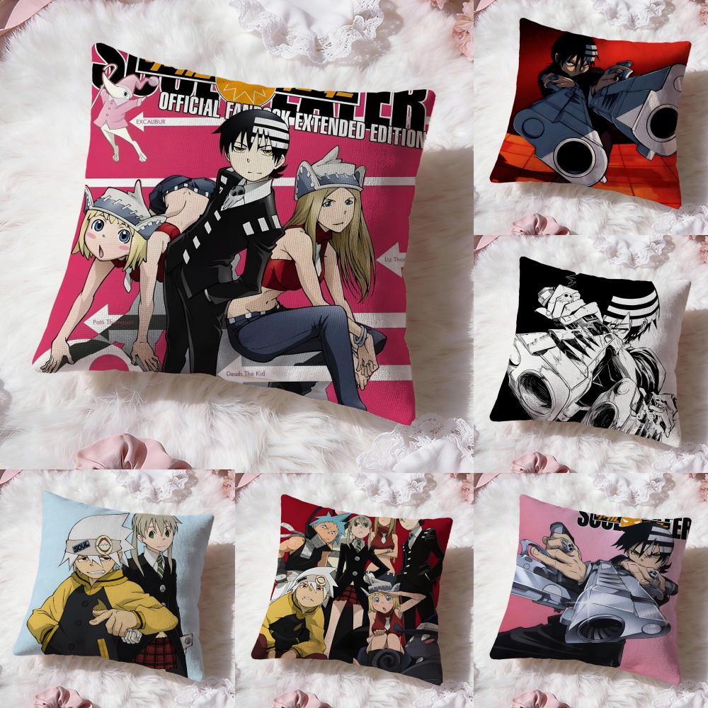 Anime S-SOUL E-EATER Cushion Cover Premium Comfort Reversible Pillow Cove -Two in One Design for Any Room & Car Interior