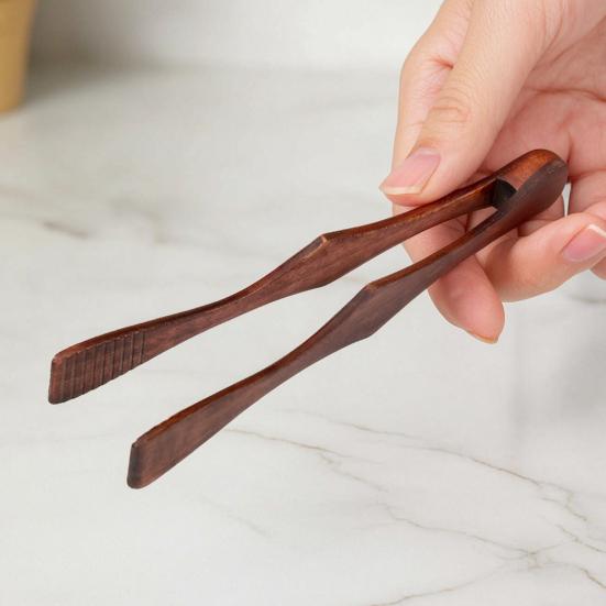 Wooden Tongs for Cooking Heat Resistant Wood Salad Servers BBQ