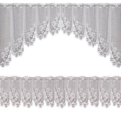 2 Pieces Lace Window Curtain Modern Washable Decorative Curtains Indoor House Living Room Kitchen Coffee Shop Decoration