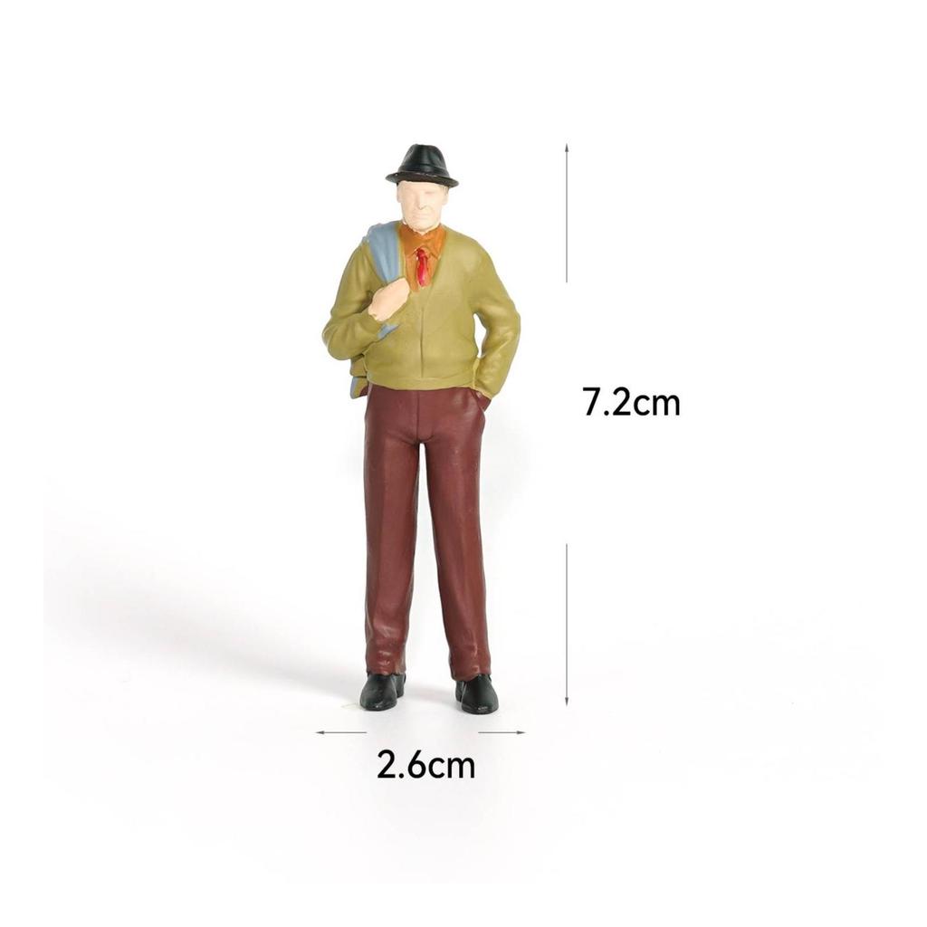 Stehende menschliche Figur Realistische Mini-Figuren mit gemalten Details Winzig
