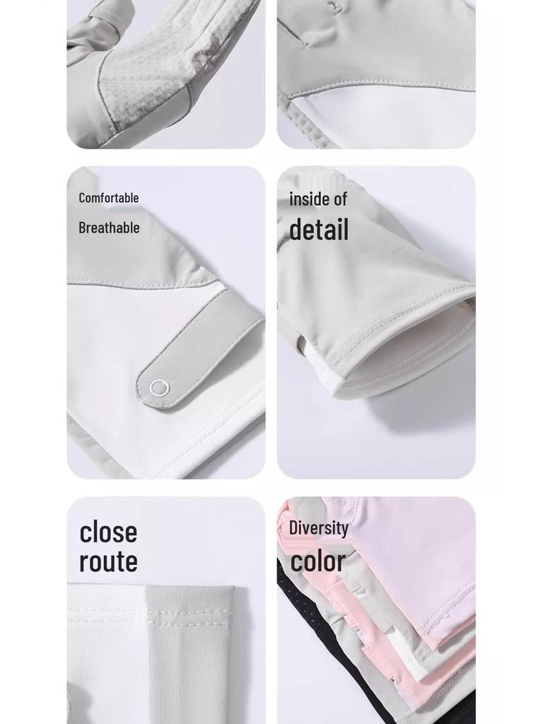Women's UV Protection Ice Silk Touchscreen Gloves: Non-Slip, Breathable Driving and Cycling Gloves for Summer.