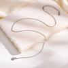 Women Olive Bead Chain Necklace, Stainless Steel Two Tone Beaded Chain Jewelry, Minimalist Party Necklaces Gift