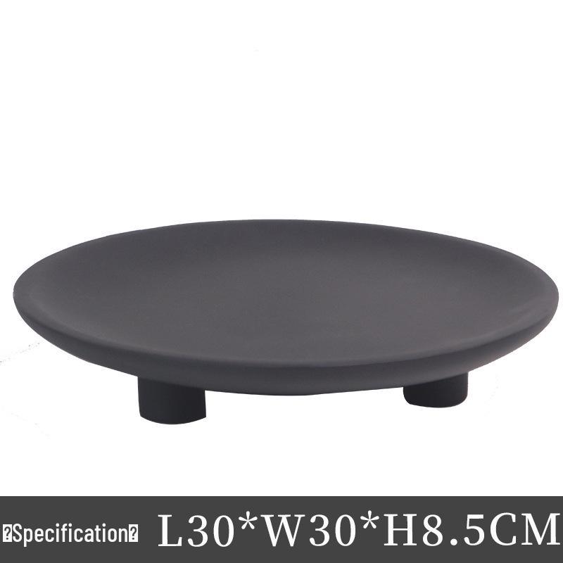 Wabi-Sabi Style Minimalist Tripod Tray for Living Room Decor чёрный