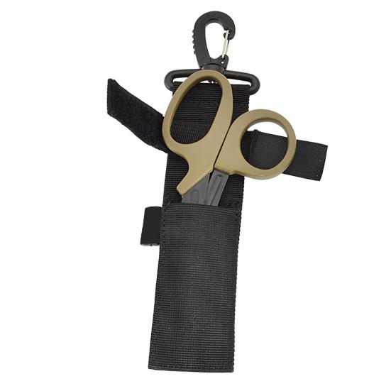 Scissor Storage Bag 360-Degree Rotating Buckle Wear Resistant Nylon Easy-Carry Scissor Pouch Diving