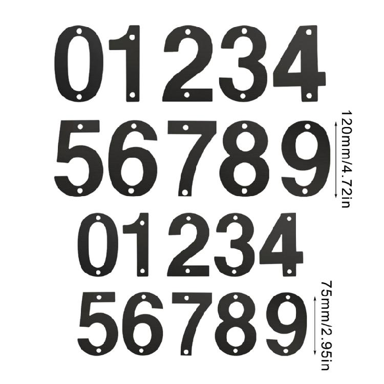 Contemporary Stainless Steel Building Numbers Modern Designings Address Number Plaste Simple Installation for Household