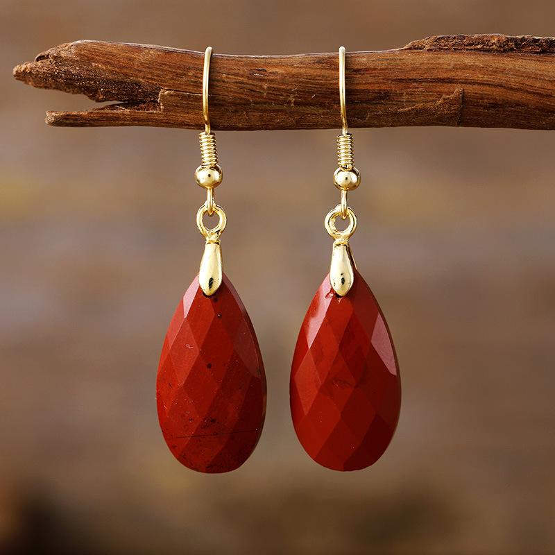 High quality simple light luxury water drop natural stone designer earrings earrings popular jewelry