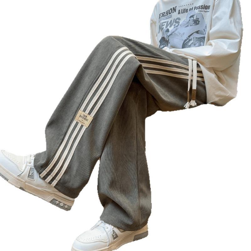 New Loose Casual Pants Men's Trend Versatile Pants Summer Thin Pendant Wide-leg Pants